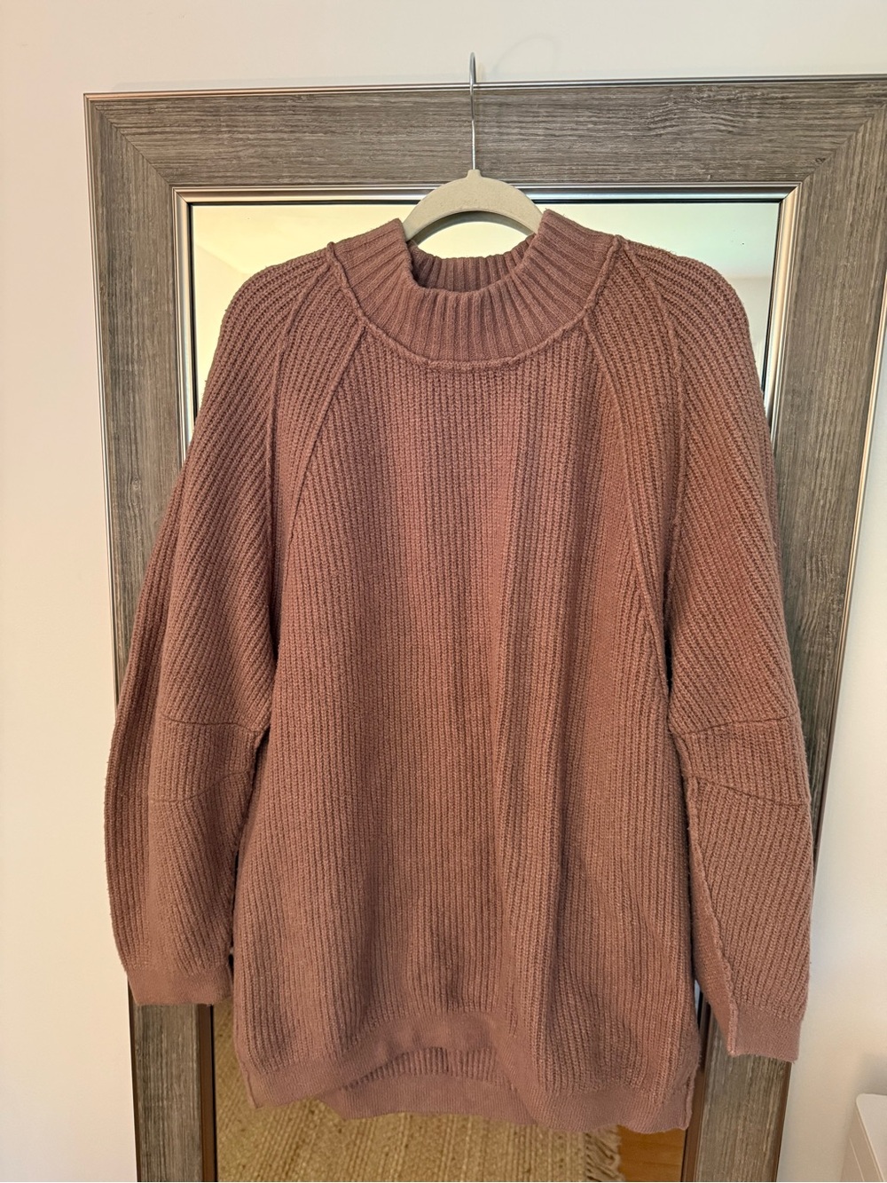 Free People chunky knit brown sweater